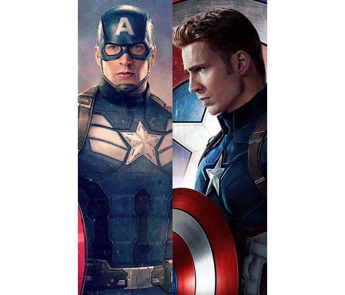 Дакимакура 100х40 Капитан Америка. Marvel 841664