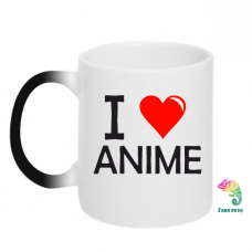 Кружка-хамелеон I Love Anime